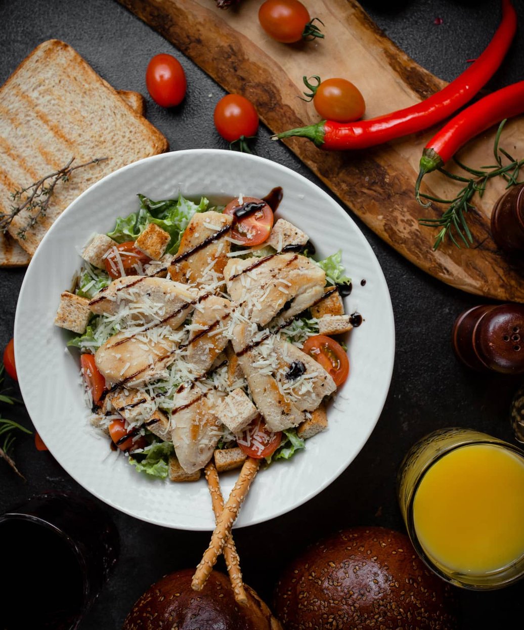 salmon on a white plate